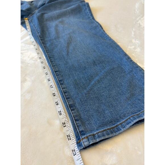 Nine West Chryste Capri Jeans Women's Mid Rise Blue Denim Stretch Size 14 - Picture 5 of 8